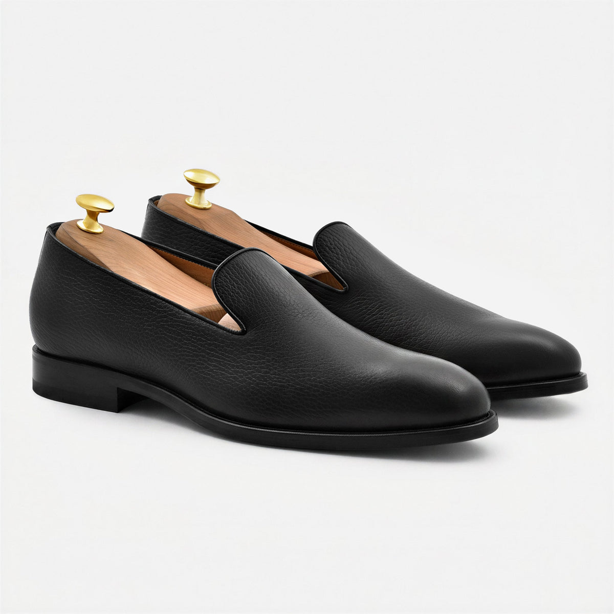 Langford Pebbled Leather Wholecut Loafers