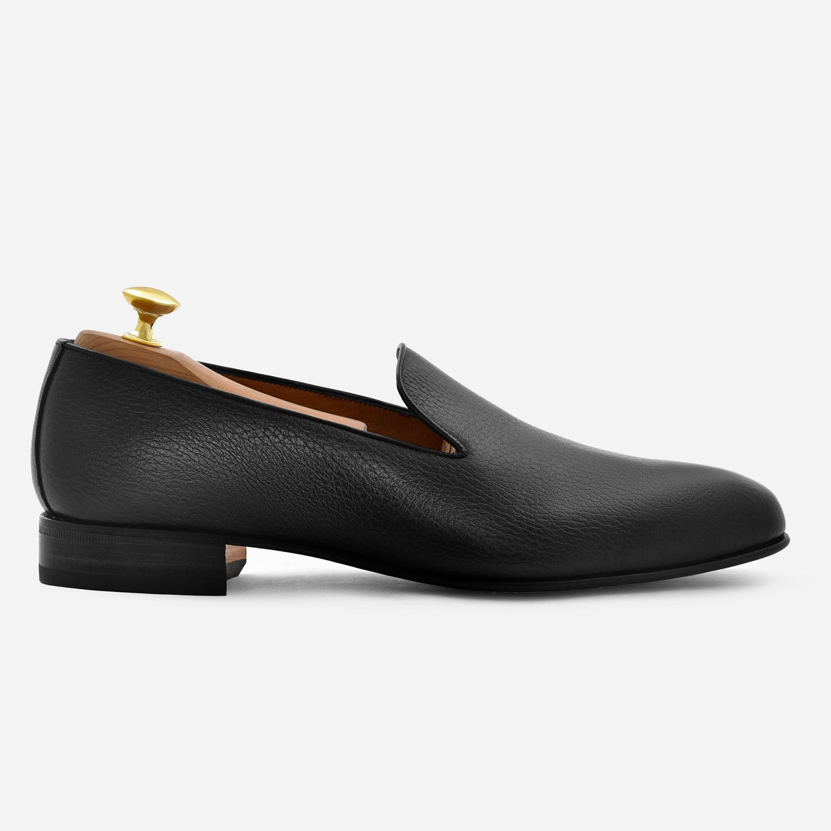 Langford Pebbled Leather Wholecut Loafers