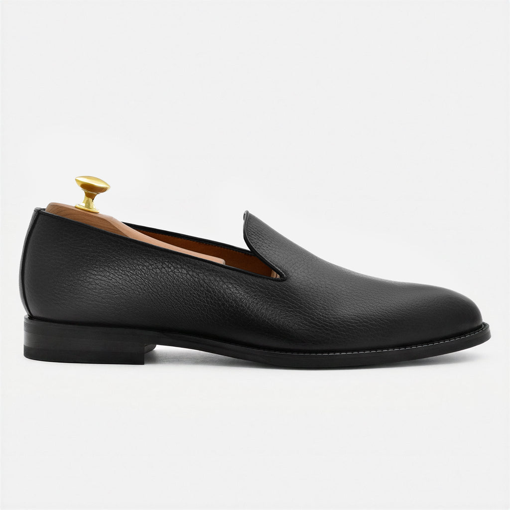 Langford Pebbled Leather Wholecut Loafers