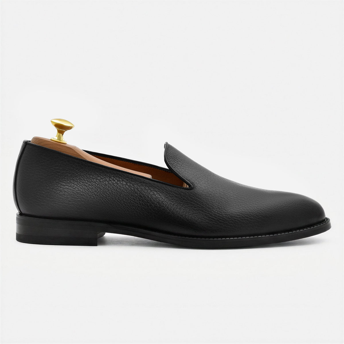 Langford Pebbled Leather Wholecut Loafers