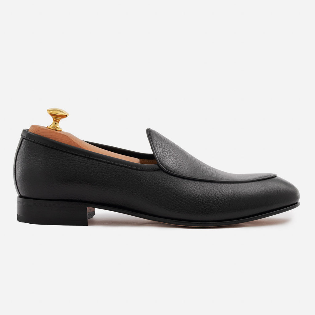 Vincent Belgian Loafers – Premium Pebbled Leather