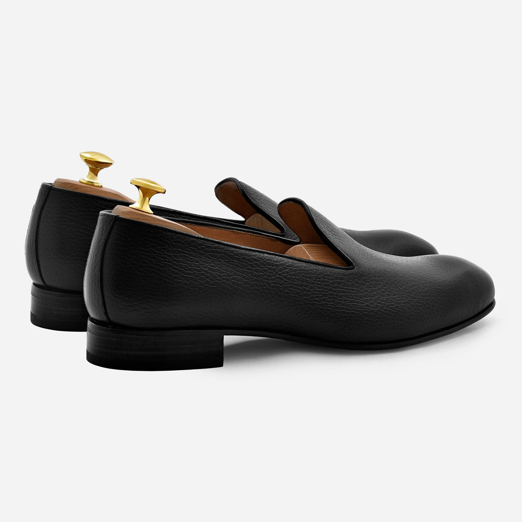 Langford Pebbled Leather Wholecut Loafers