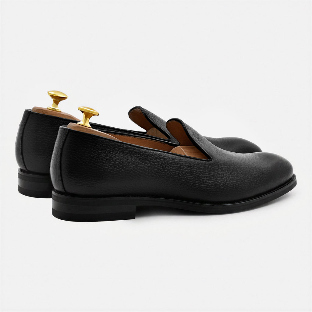 Langford Pebbled Leather Wholecut Loafers