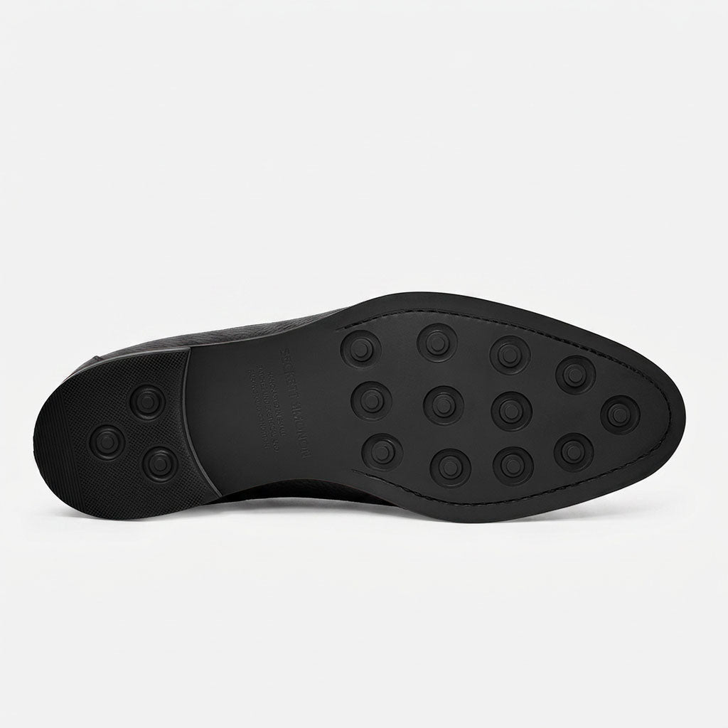 Langford Pebbled Leather Wholecut Loafers