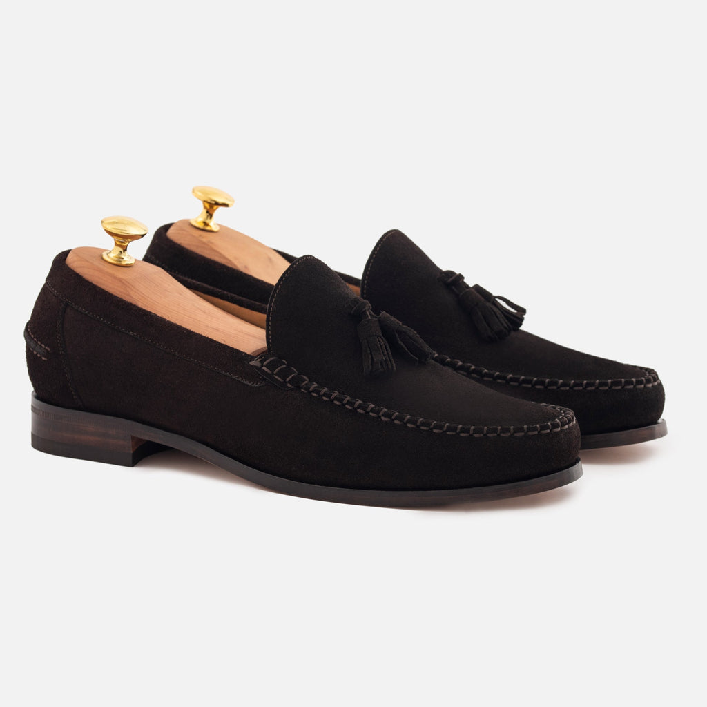 Lewis Water-Repellent Suede Tassel Loafers