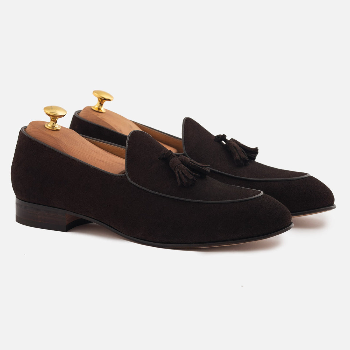 Perry Belgian Loafers in Water-Repellent Suede