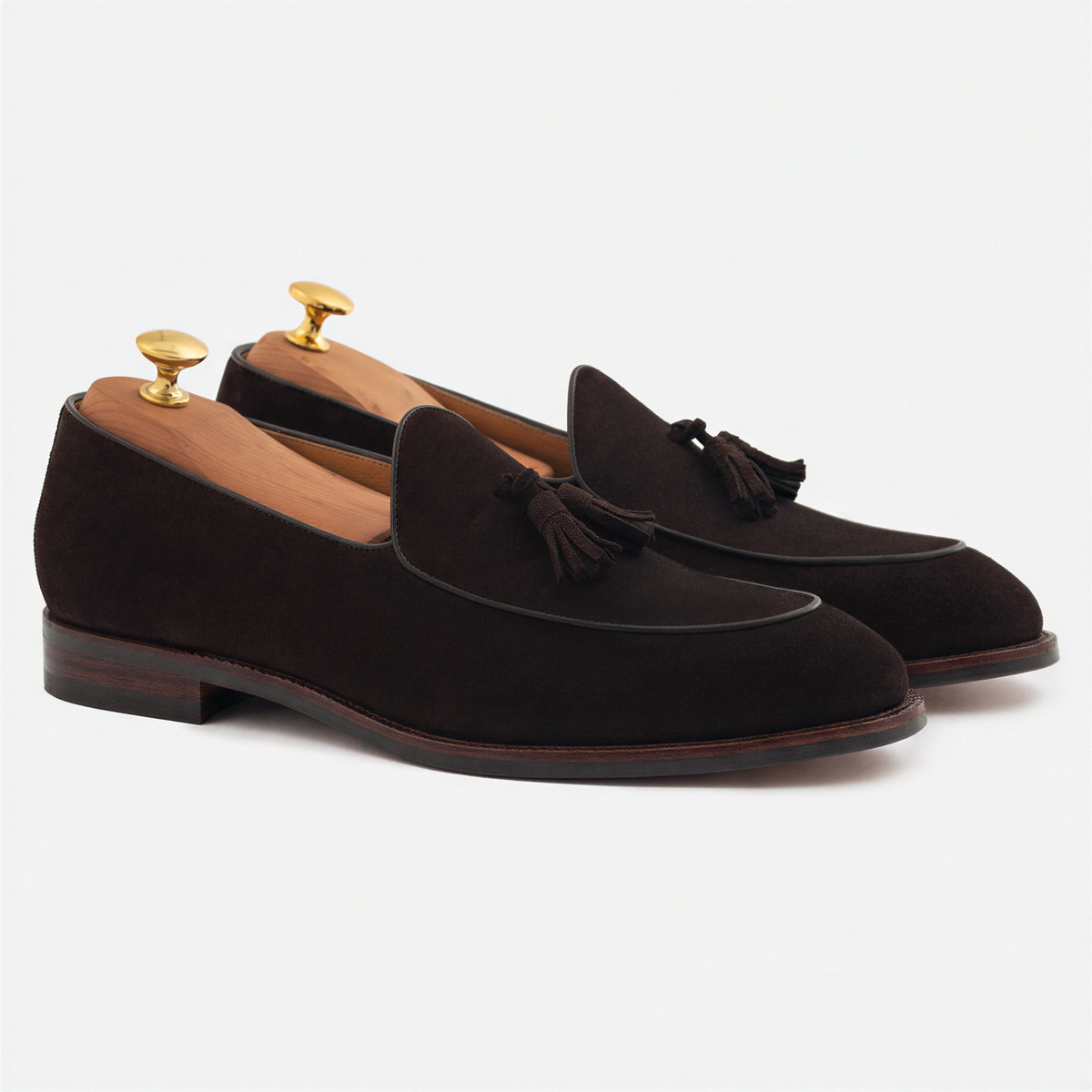 Perry Belgian Loafers in Water-Repellent Suede