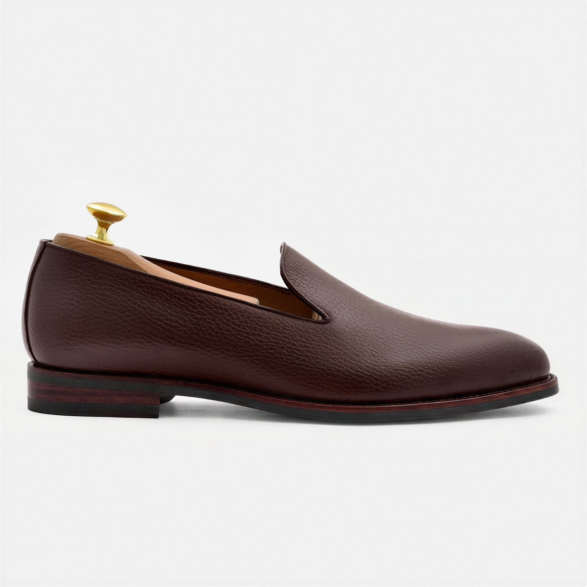 Langford Pebbled Leather Wholecut Loafers