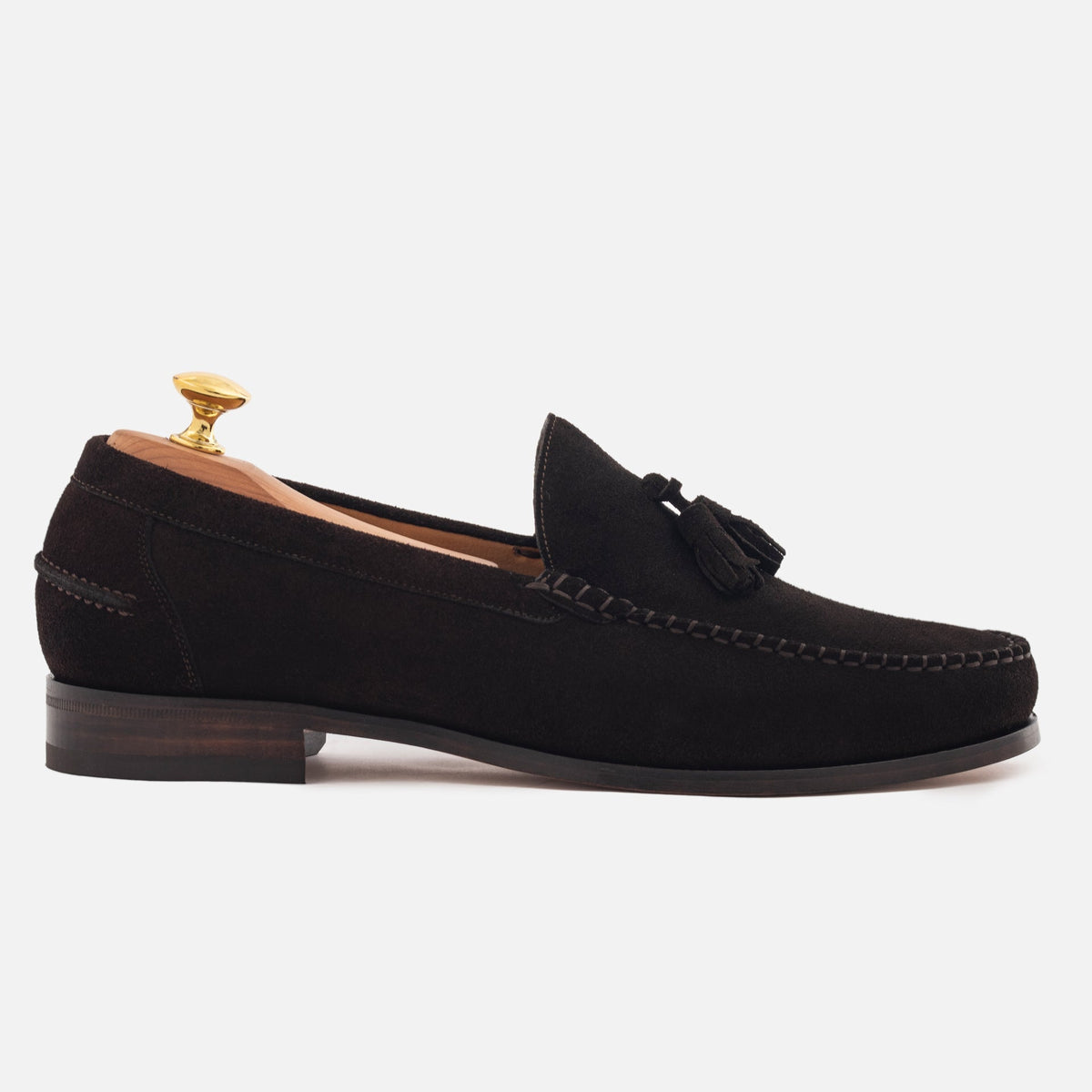 Lewis Water-Repellent Suede Tassel Loafers