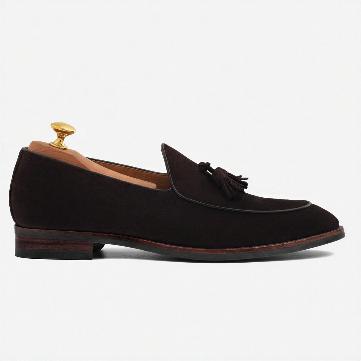 Perry Belgian Loafers in Water-Repellent Suede