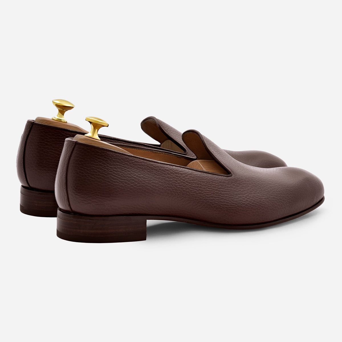 Langford Pebbled Leather Wholecut Loafers