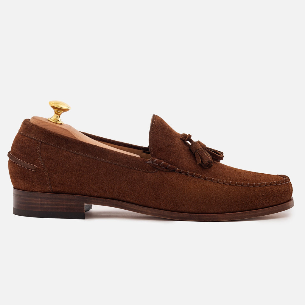 Lewis Water-Repellent Suede Tassel Loafers