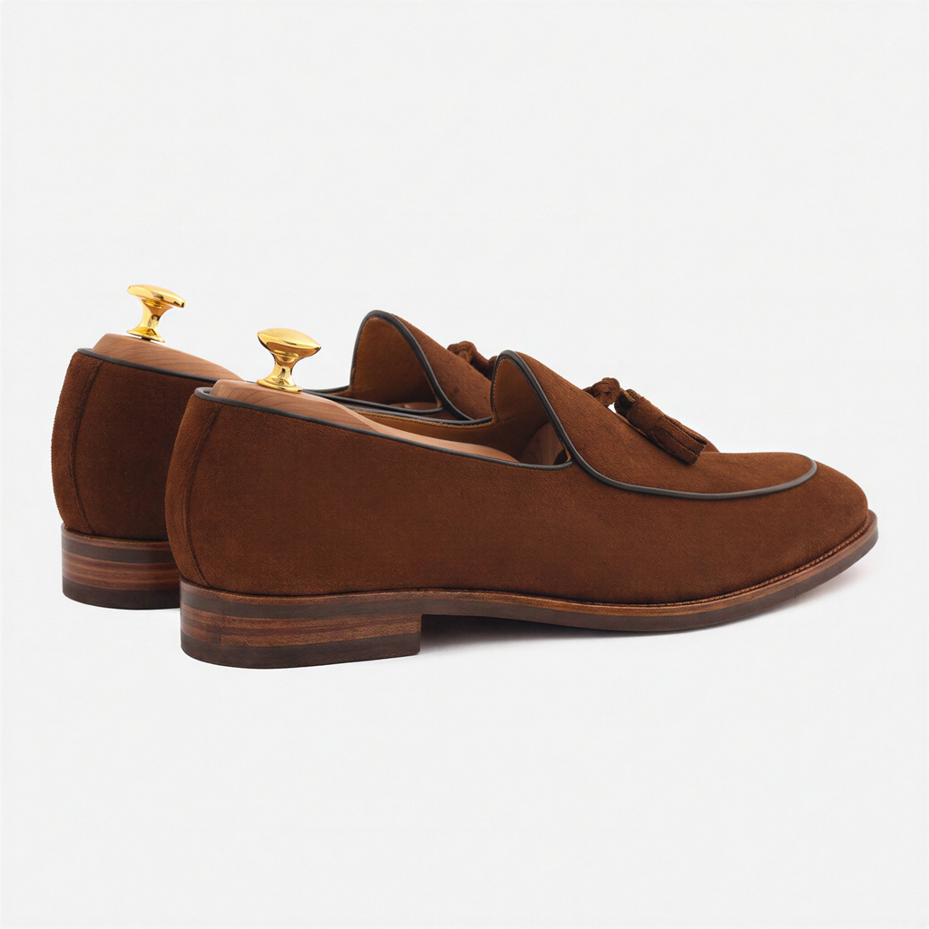 Perry Belgian Loafers in Water-Repellent Suede