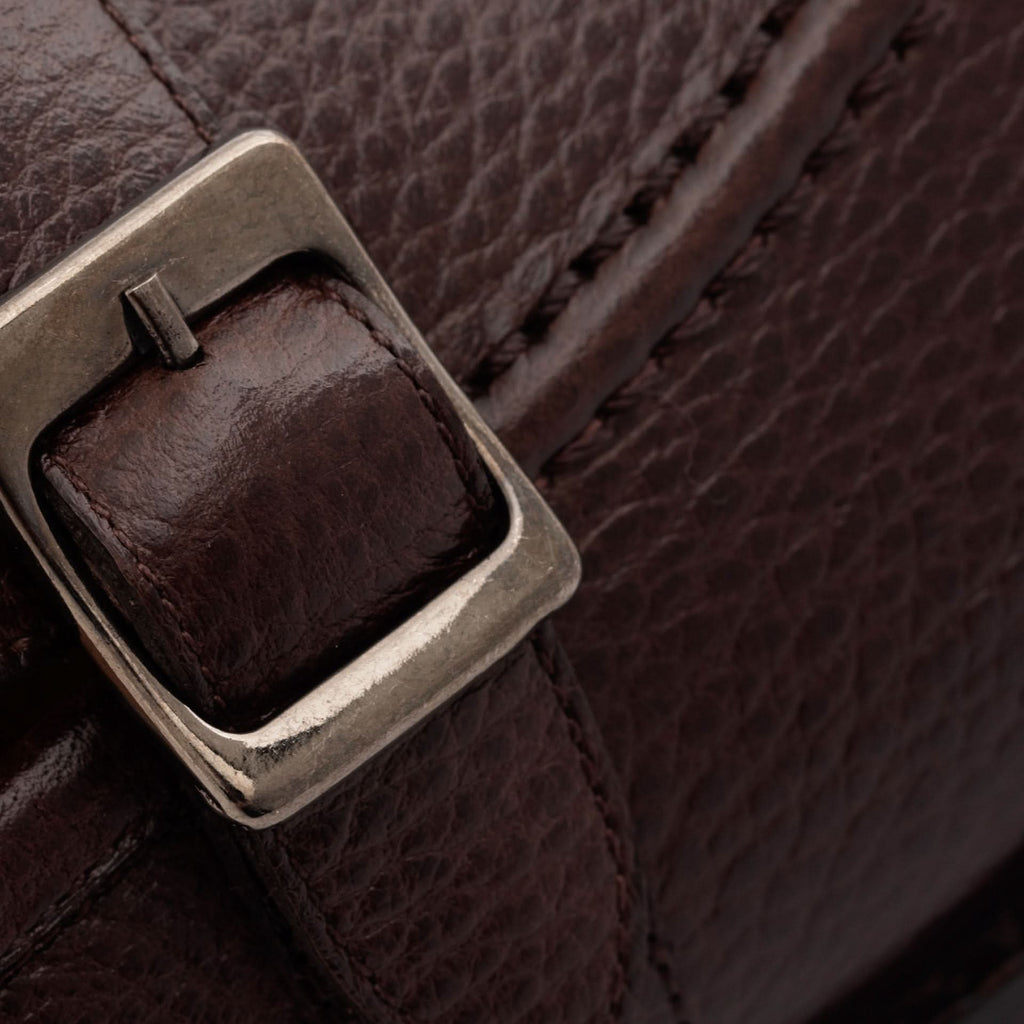 Archie Pebbled Leather Belted Loafers